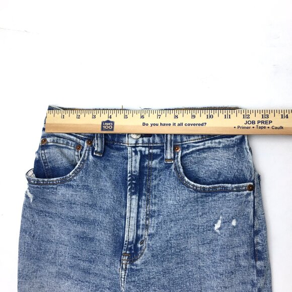 Abercrombie & Fitch Jeans Ankle Ultra High Rise Straight Leg Distressed size 2 - Picture 4 of 9